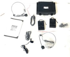 Pyle Compact Portable Dual Channel Wireless Microphone System Kit, PDWM2958B