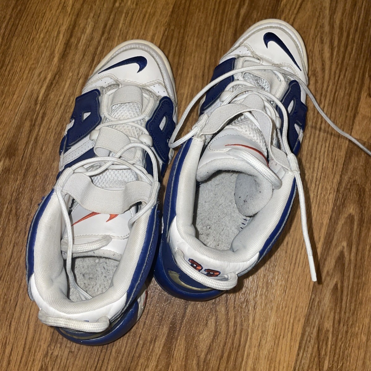 シューズ(男性用) Nike Air More Uptempo Knicks 26.5 Nike Air More Uptempo Knicks 33 Blue White Orange Men's Size
