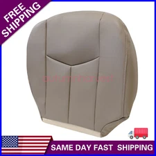 Passenger Bottom Leather Seat Cover For 2003-2006 Chevy Silverado Med Tan 522