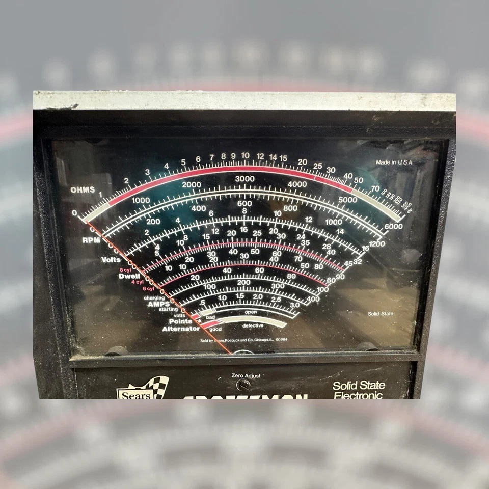 Analisador de motor antigo Sears Craftsman 161210400 K38R sistemas de 12 e 24 volts - Imagem 3 de 4