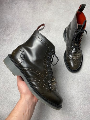 Doc Dr. Martens Ailee leather brogue mid boots made in England US(M)8 US(W)9 - Picture 6 of 17
