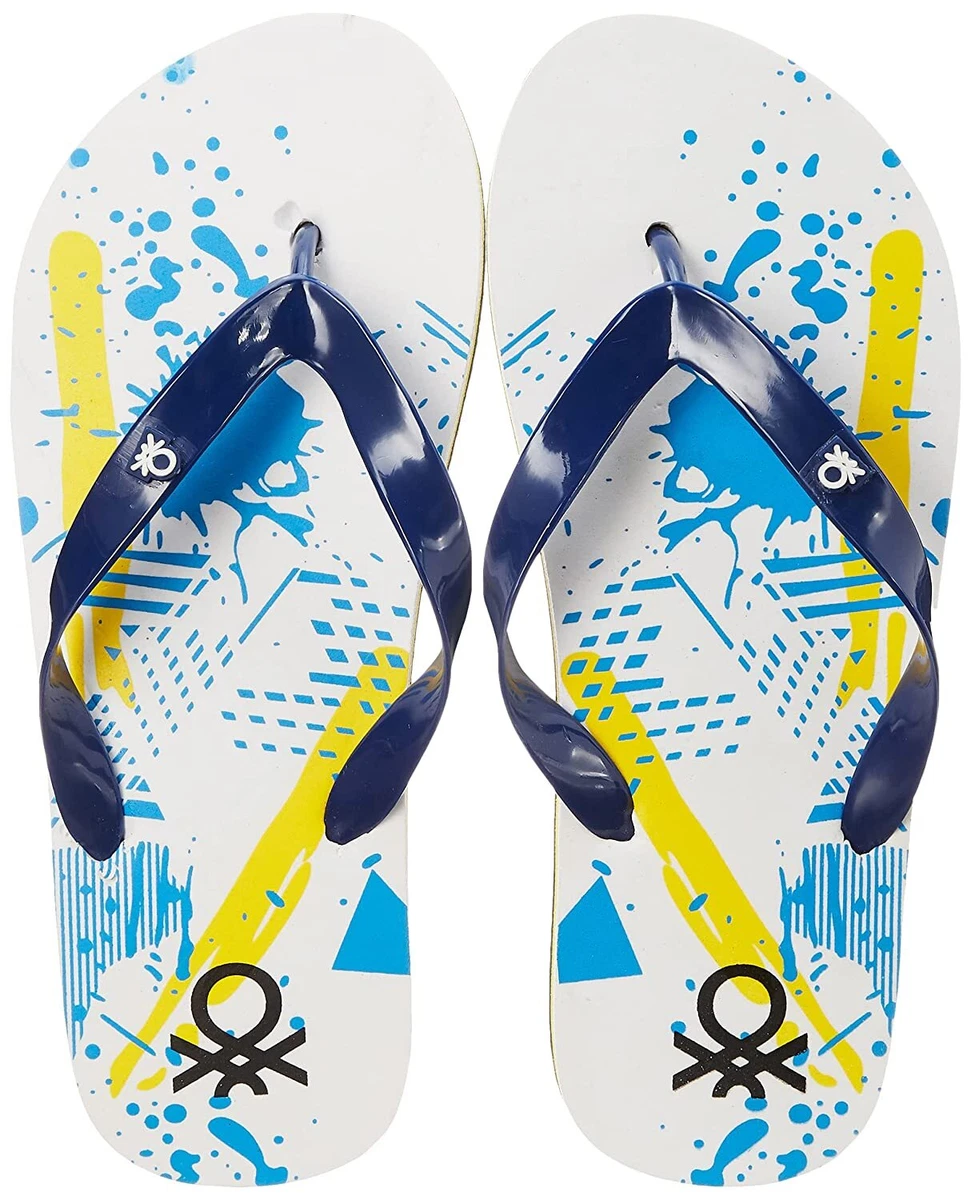 United Colors of Benetton Men s Flip Flops Rubber Pull On Casual