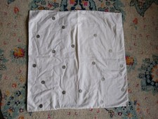 KATE SPADE New York Pillow Sham Embroidered Silver Dots Classic Style Euro Size