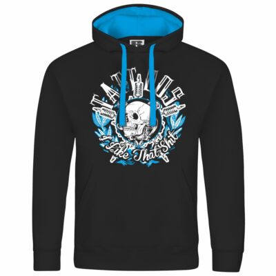 Herren Kapuzenpullover Hoodie Tattoos i like that shit tätowiert inked  Totenkopf