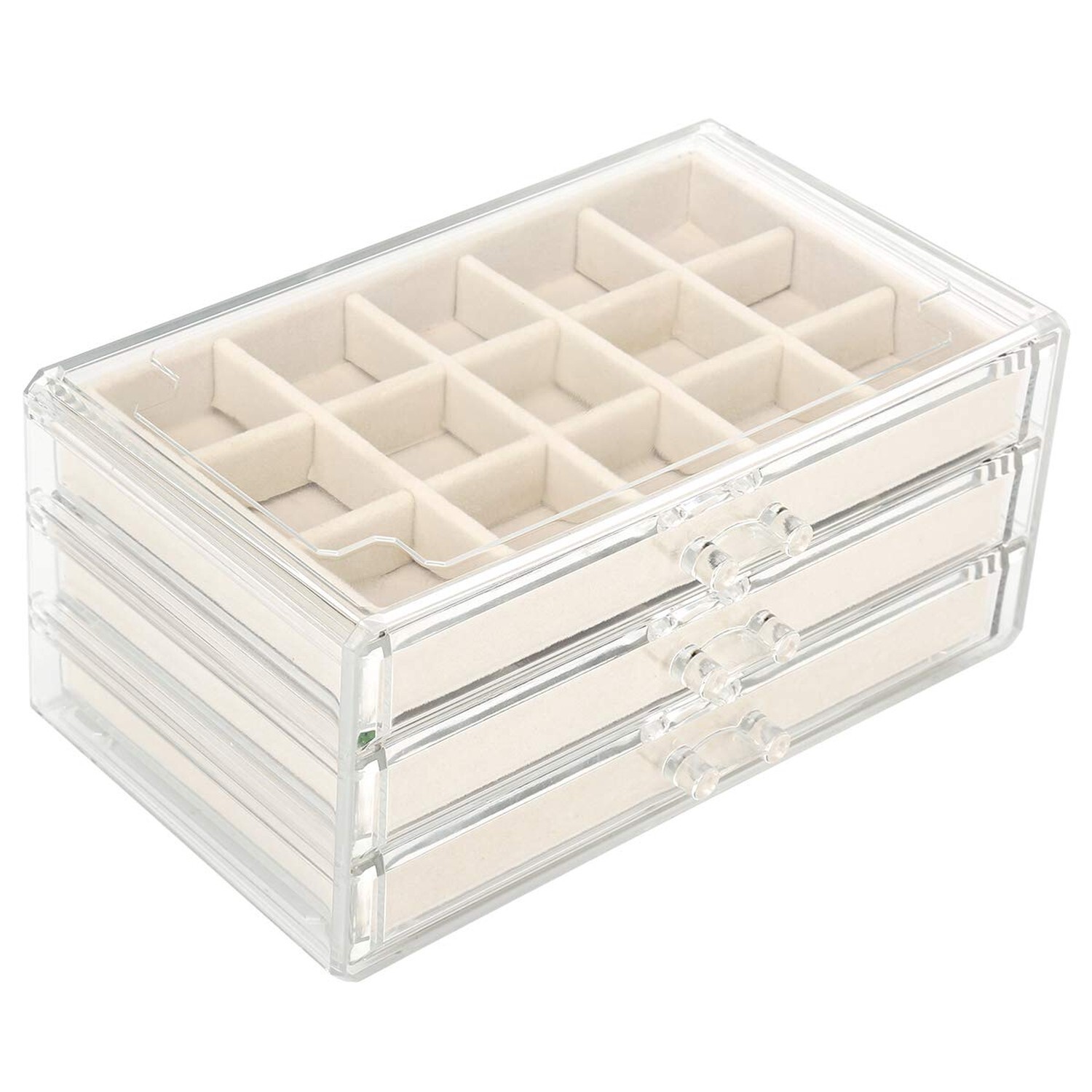 Acrylic Clear Jewelry and Makeup Storage Organizer Box-image