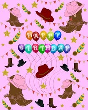 Line Dancing Pink Happy Birthday Card A5 Greeting Celebration Dance Dancer Girl