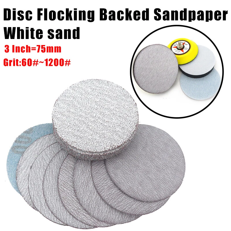 3 Inch 75mm 60 1200 Grit Dry Sanding Discs Hook and Loop Abrasive