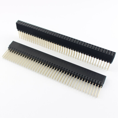 2Pcs 2.54mm 2x40 Pin 80 Pin Female Double Row Straight Long Pin Header PC104