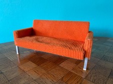 Sofa orange Bodo Hennig 70er Puppenhaus Puppenstube 1:12  dollhouse couch