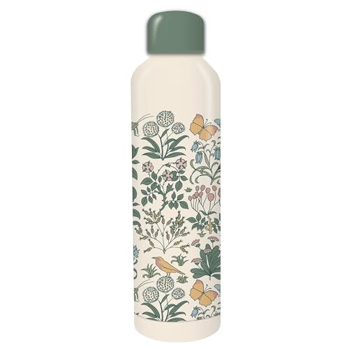 Water Bottle Metal 500Ml - Acs Voysey Apothecary's Gdn. - Pape - G245Z-image