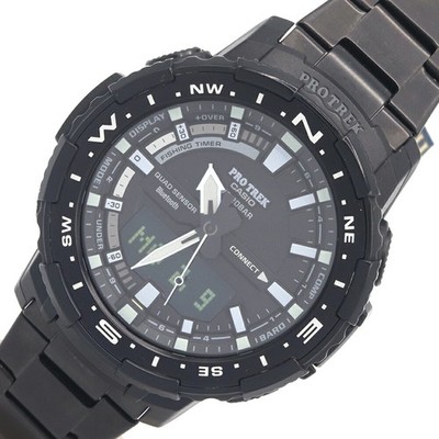 Casio Pro Trek Angler Line PRT-B70YT-1JF Quarzuhr gebraucht schwarzes...