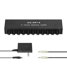 3.5mm Stereo Headphone Amplifier 10 Ways Output Multi-Channels Audio Distributor