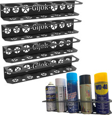4 Pack Five Cans Wall-Mounted Steel Aerosol Spray Can Holder, Steel Wall Mount S