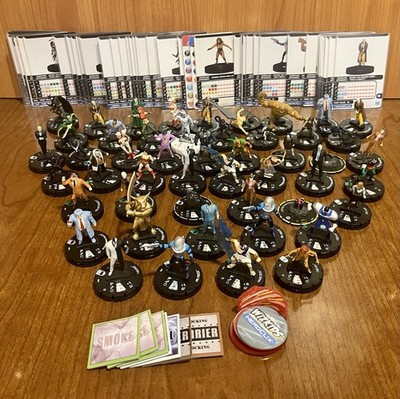 WizKids HeroClix Lot 47 Figures + Cards Tokens Terrain DC Mixed Bundle