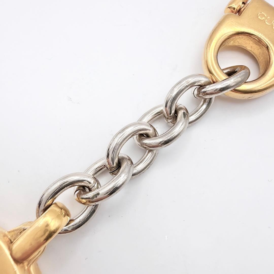 Gucci Interlocking Key Ring Gold Silver Metal 13c… - image 4