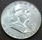 US 1949-D Franklin Half Dollar  **
