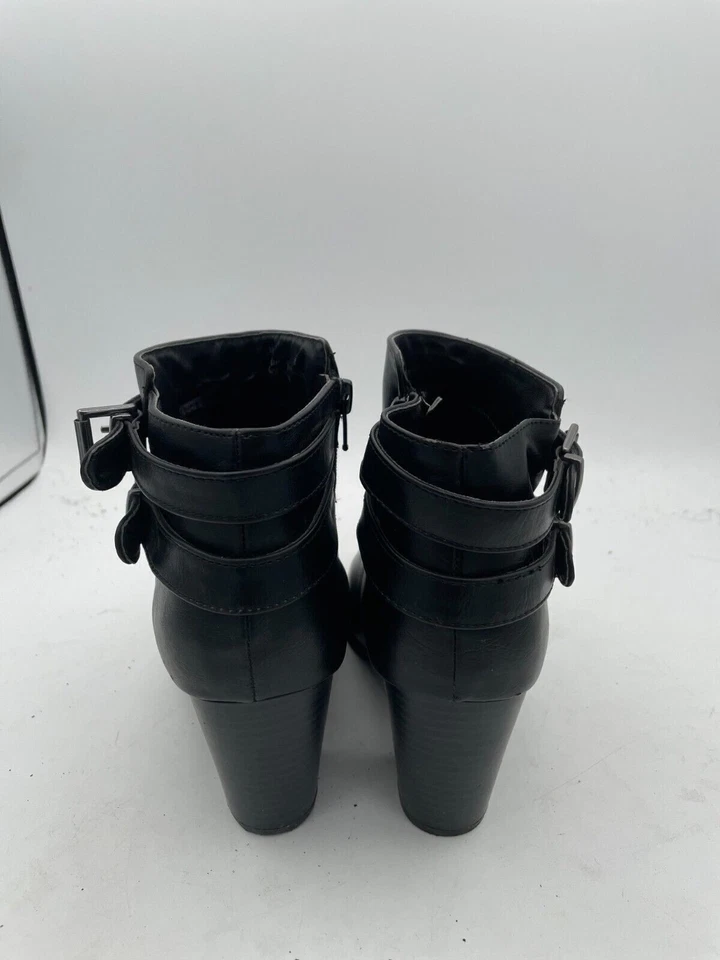 Ботинки женские Charlotte Russe Lux Telo размер 8 черные кожаные на блочном каблуке - Изображение 3 из 4