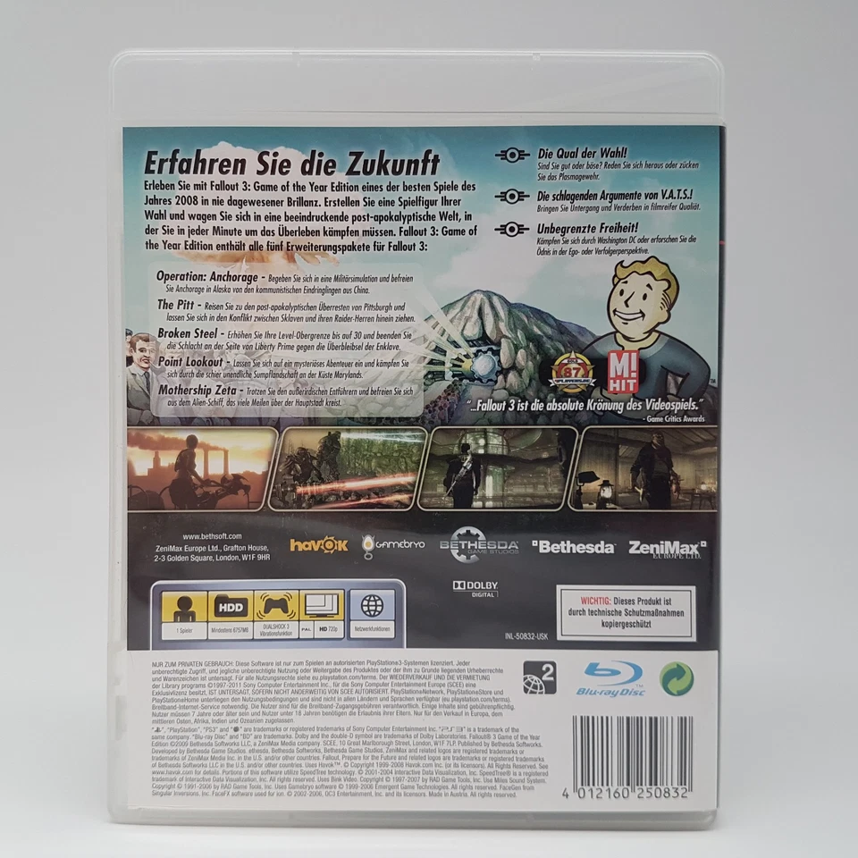 Fallout 3: Game of the Year Edition - Ps3 Spiel in OVP mit Anleitung [USK18] - Bild 4 von 4