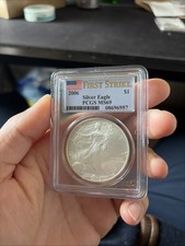 2006 Silver American Eagle Graded by PCGS as MS69 First Strike