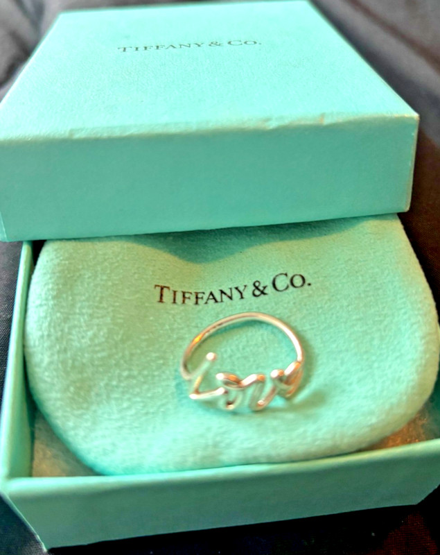 TIFFANY & CO Paloma Picasso 925 Sterling Silver Love Graffiti Ring ~ Size 7
