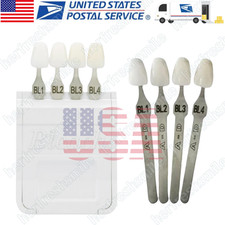Dental Bleached Shade Guide 4Colors Bleaching Chart Teeth Whitening Based Vita