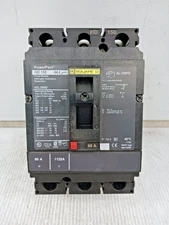 Square D PowerPact 80 Amp Circuit Breaker 3 Pole 600 VAC HDL36080 (Black Label)