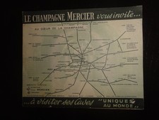 Dépliant publicitaire, champagne Mercier, Epernay
