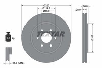 2Er-Set 2Er Set Bremsscheibe Textar 92164405 Nissan 402063X00B Nissan 402065X00A