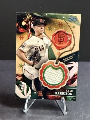 Kyle Harrison 2024 Topps Holiday RC Relic Card Patch #RC-KH San Francisco Giants