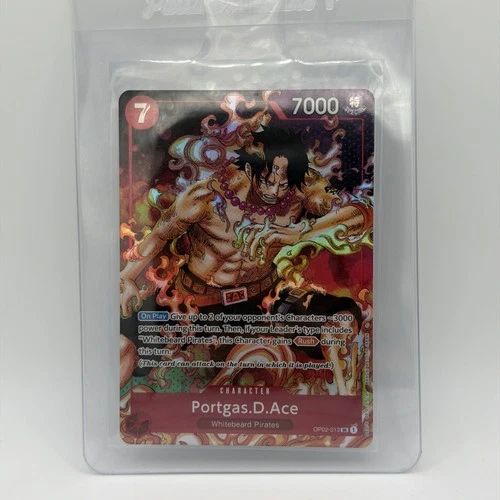 One Piece- Portgas D.Ace OP02-013,Paramount War Alt Art (Parallel) NM