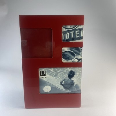 NEW Umbra Metal Quartet Photo Frame Collage Red Picture Frame
