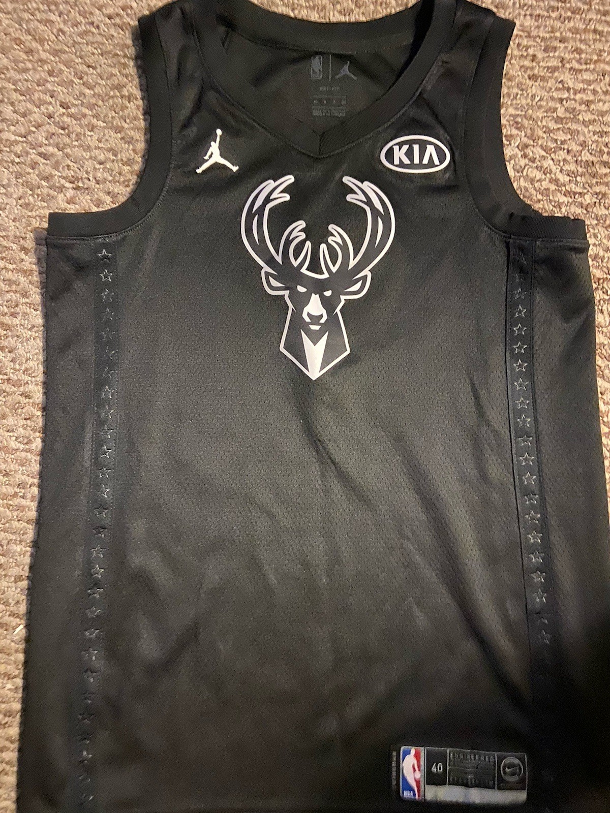 Milwaukee Bucks All Star NBA Jersey Nike Basketball 40 Small Giannis Jordan