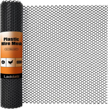 Plastic Chicken Wire Mesh - 15.7 in X 10 Ft Black for Garden, Pets  Poultry