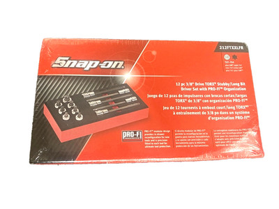 New Snap-on  3/8'' Drive  T27 - T55 X-Long Torx Socket Driver Foam Set 212FTXXLFR