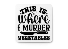 Bold Murder Vegetables Sign Wall Art - Durable PLA Sign For Restaurants