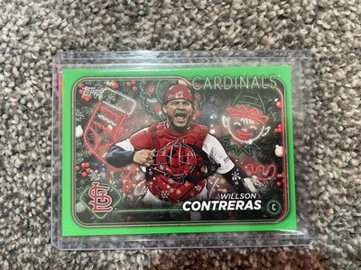 2024 Topps Holiday Willson Contreras Green Glitter /5 Bookend 5/5