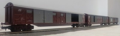 Lima 303207 FS 3x Geschlossener Schiebetürwagen Gabs 4-achsig Ep IV boxed H0