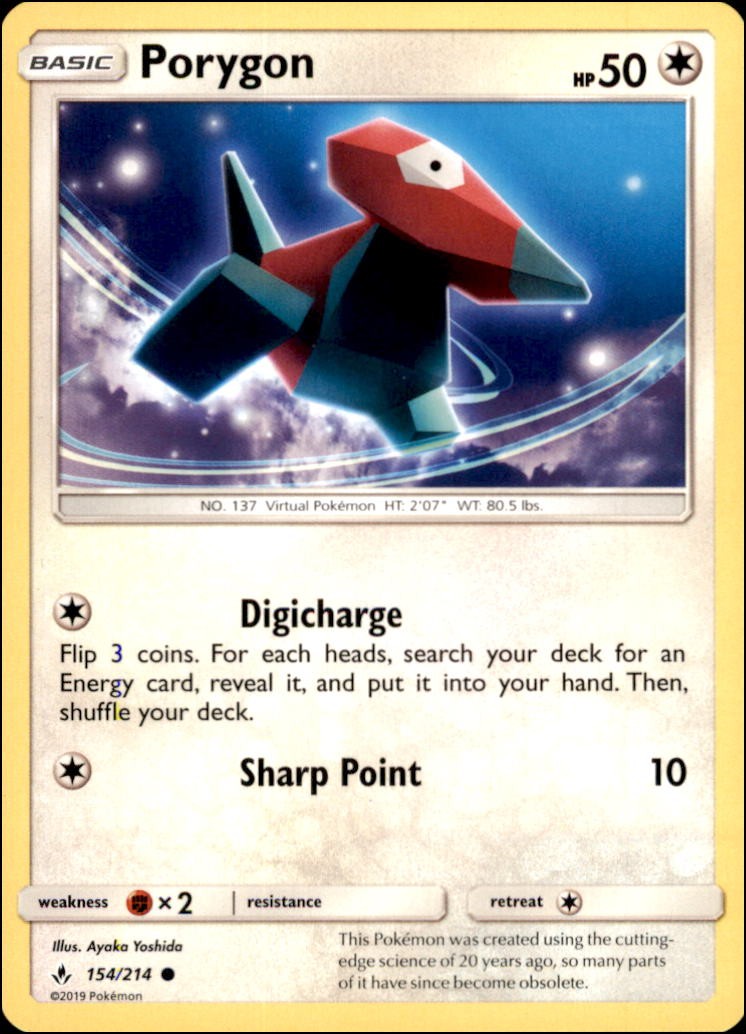 Pokemon - Porygon (154) #154/214 - SM - Unbroken Bonds Common