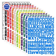 Letter Stickers 1 inch Multicolor Stick on Vinyl Letters 1512 Sheets Alphabet