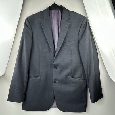 Austin Reed Super 100s Woll Blazer 42 L Grau Herren Sakko Smart Tailored