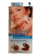 10pc Set WONDER BRUSH-ERS Medium Tip Makeup Applicators for Foundation  Blush