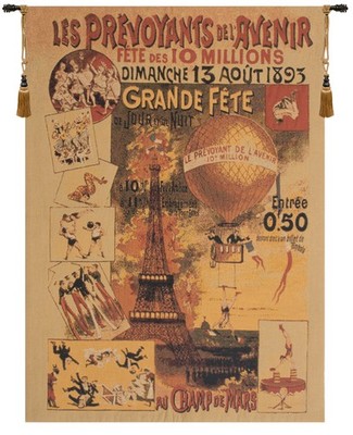 Prevoyants De L'Avenir Vintage Poster Belgian Tapestry Wall Art Hanging (New)