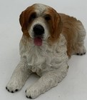 Dog Figurine,“Forever Faithful” St. Bernard, Resin L 5.5” H 2 3/4”.