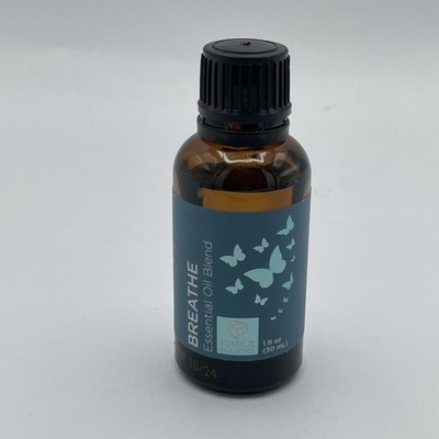 Breathe Blend Essential Oil for Diffuser one fluid ounce 30 mL new, open