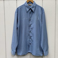 DANESI JEANS—VTG Long-Sleeve Shirt—Men’s L—16 x 36—100% Micro Fiber–Made in USA