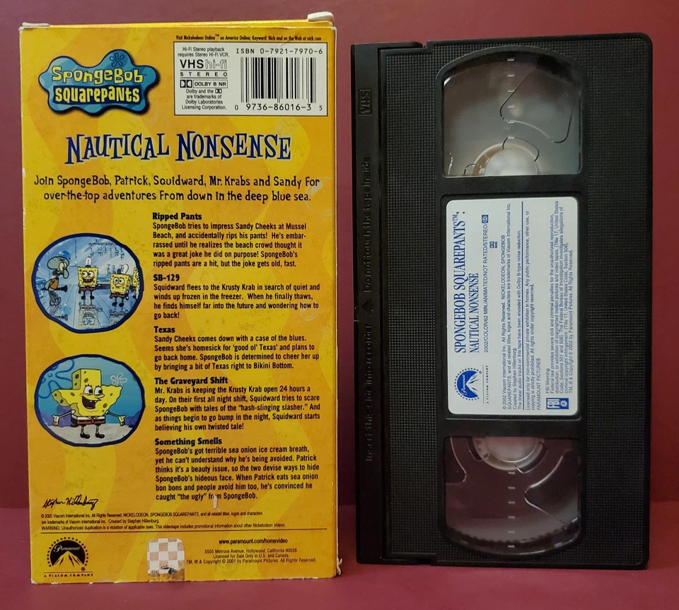 VHS Spongebob Squarepants Nautical Nonsense Nickelodeon *BUY 2 GET 1 FREE* - Image 2 of 4