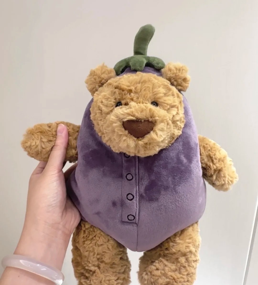 Jellycat 30cm Bartholomew Bear Aubergine Stuffed Plush Toy