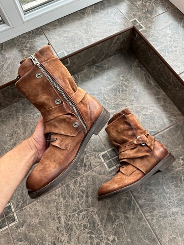 A.S. 98 Brown Leather Ankle Boots with Buckle – Size EU 41 (US 8) - Picture 6 of 16