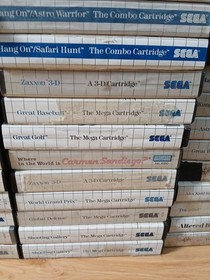 Sega Master System Game Lot Of 82 - Untested - Rough Cases - See Pics