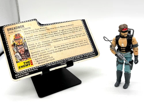 TORCH Complete with File Card 1985 Vintage GI Joe Hasbro ARAH Cobra